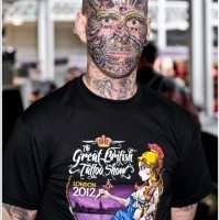 Amazing face tattoo design for men