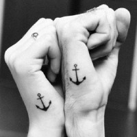 Anchor cute friendship tattoos