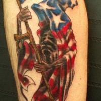 Awesome american grim reaper tattoo