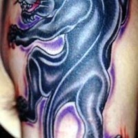 Tattoo eines schönen schwarzen Panther am Arm