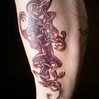 eccezionale nodo celtico geco tatuaggio