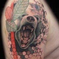 eccezionale colorato orso tatuaggio di Jay Freestyle