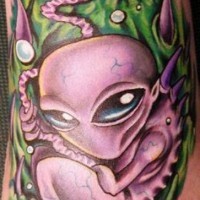 Awesome coloured baby tattoo