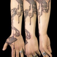 Awesome idea forearm tattoo by Meerak Meinhog