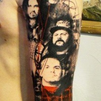 eccezionale dipinto colorato gente famosa tatuaggio su braccio