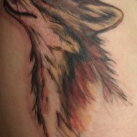 Awesome watercolor pastel fox tattoo