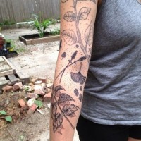 eccezionale fiori selvatici tatuaggio da Noelli Longhaul