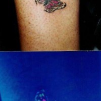 Beautiful butterfly black light tattoo