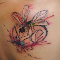 Beautiful watercolor dragonfly tattoo