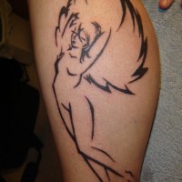 Schöner tribal Engel Tattoo