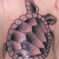 Black and gray Turtle tattoo