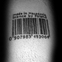 Black ink simple tattoo of barcode
