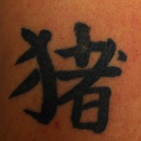 Chinese big character tattoo