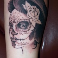 Tatuaggio classico messicano Santa Morte