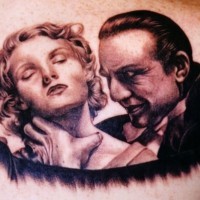 classico vampiro dracula tatuaggio