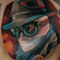 Colorful invisible man movie horror tattoo