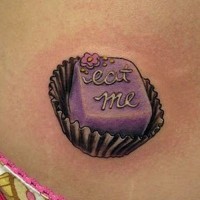Coloured sweet candy tattoo for girls