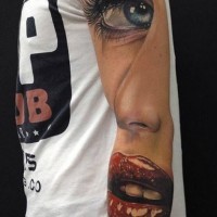 Cool idea of girl tattoo on arm