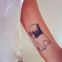 Cute doggy tattoo on arm