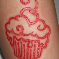 Cute skin scarification cupcake for girls