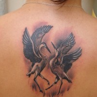 Dance de oiseaux le tatouage par scottytat