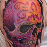 Day of the dead sugar skull tattoo