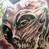 Tatuaggio colorato il demone