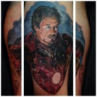 Detailed and colored illustrative Iron man