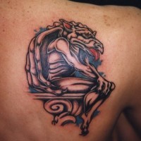 Elegant gargoyle tattoo design for men