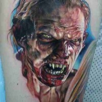 Evil spooky zombie tattoo