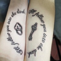 Follow you into the dark friendship quote tattoos