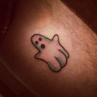 Ghost tattoo on skin for mans
