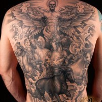 Tattoos rücken engel engel tattoo