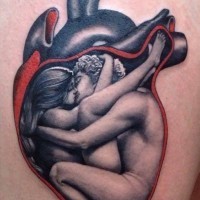 Tatuaggio carino l'amore dentro del cuore by Matteo Pasqualin