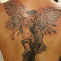 Large nice angel tattoo on back