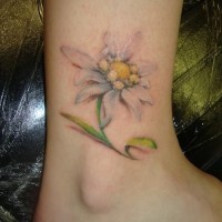 Kleine nette Blume Tattoo am Fuß