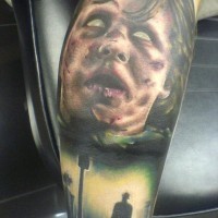Living dead movie horror tattoo