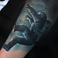 Lost in Space forearm tattoo