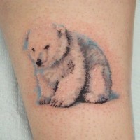Lovely little polar bear tattoo
