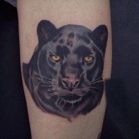 Lovely panther face tattoo