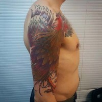 massiccio colorato molto dettagliato tatuaggio su braccio