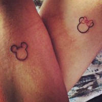 Mickey cute friendship tattoos