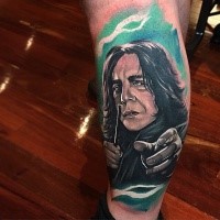 New school style illustrative Harry Potter Snape portrait