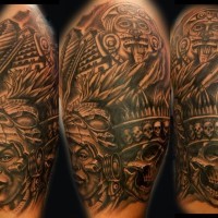 Tatuaje en el brazo,
buena idea de la cultura azteca
