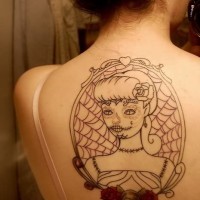nuovo stile dia de los muertos tatuaggio sulla schiena
