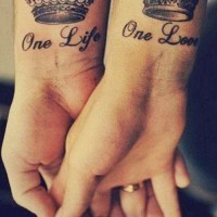 One life one love friendship quote tattoos
