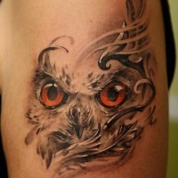 Owl eyes tattoo