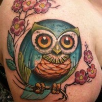 Owl on the hand