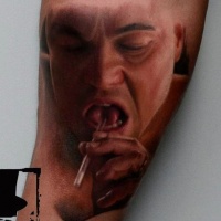 Porträt-Stil farbige Tattoo Unterarm mit Leonardo Di Caprio