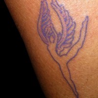 Purple dancing angel tattoo